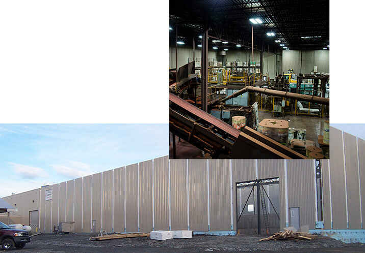 Construction d’une usine, Construction of a factory | SBC Cedar bardeaux de cèdre, cedar shingles